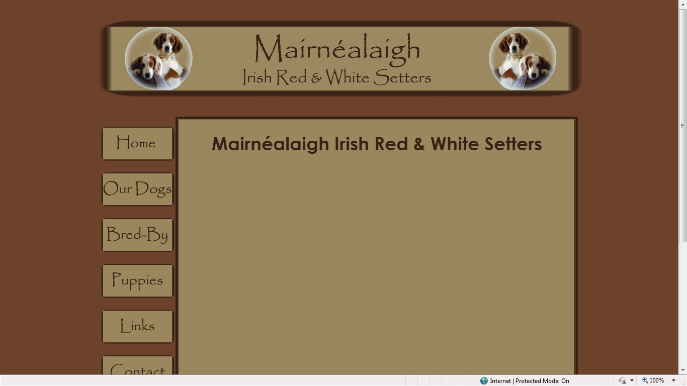 Mairnéalaigh Irish Red & White Setters